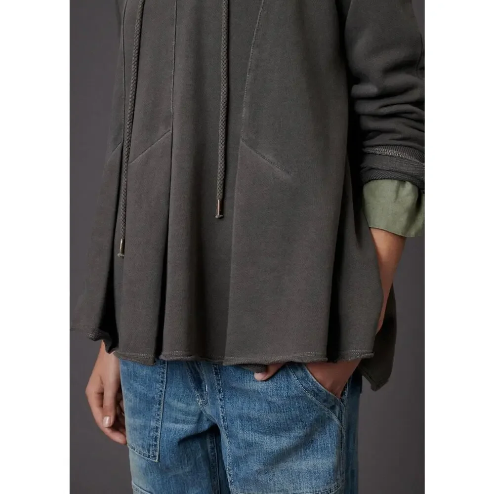 Anthropologie Pilcro Flynn Hoodie Charcoal Gray Hooded‎ Sweatshirt XS